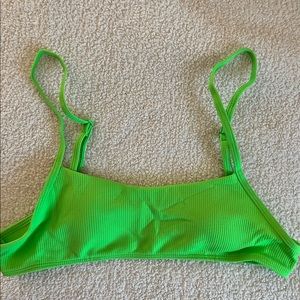 Neon green bathing suit top